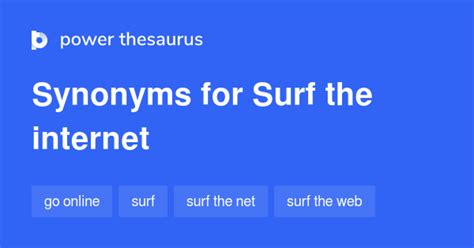 Surfing On The Internet synonyms .